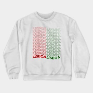 Lisboa Red&Green Crewneck Sweatshirt